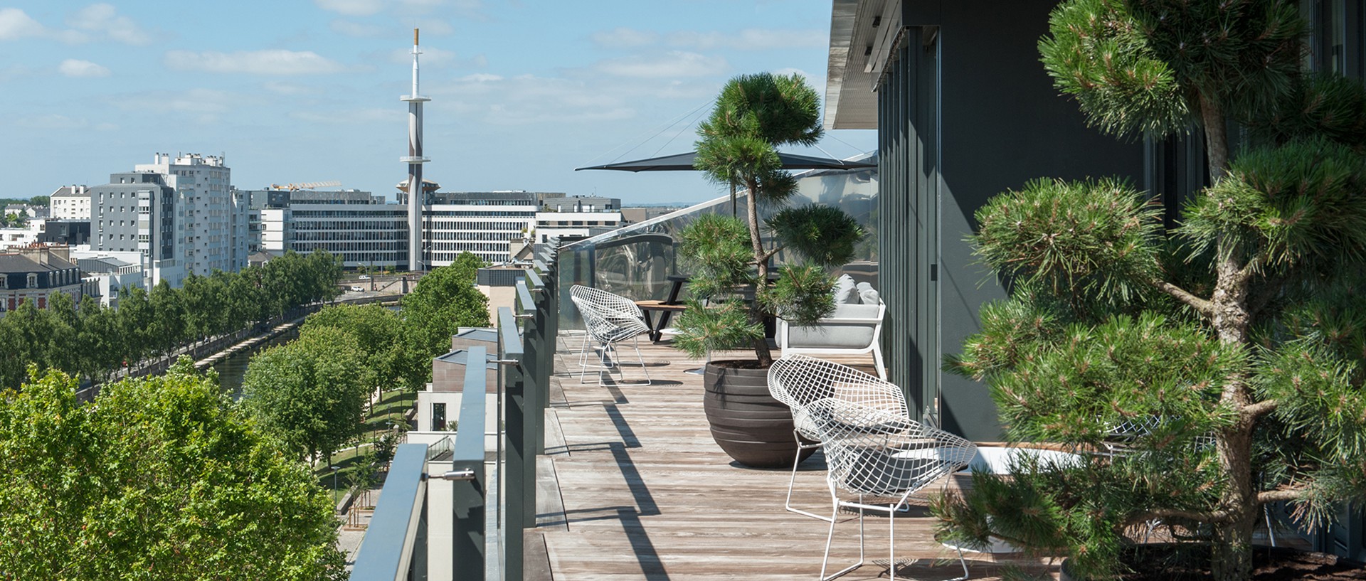 Aménagement d'une terrasse chez JEAN NOUVEL